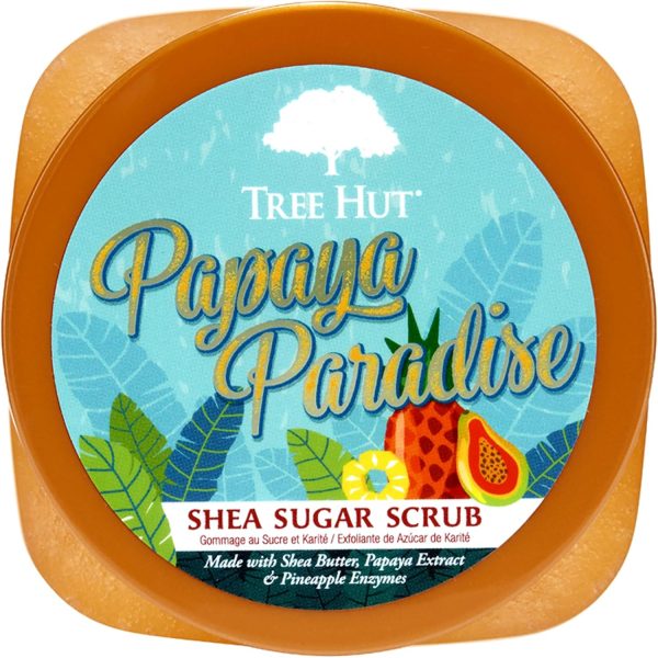⁦TREE HUT PAPAYA PARADISE SHEA SUGAR SCRUB-51 G :00281⁩ - الصورة ⁦2⁩
