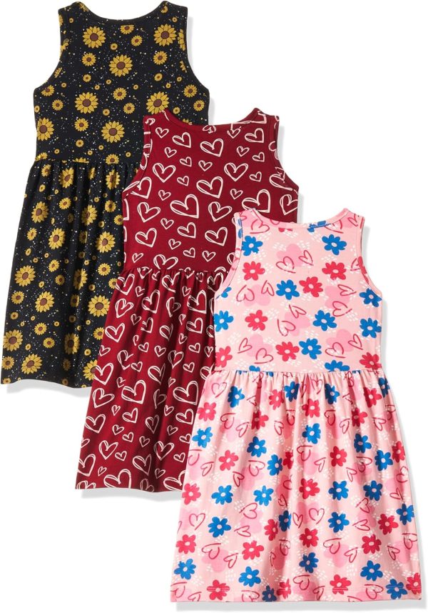 ⁦T2F girls Girls Sleeve Less Casual dress-GLS-DRZ-04 Casual Dress (pack of 3)⁩ - الصورة ⁦2⁩