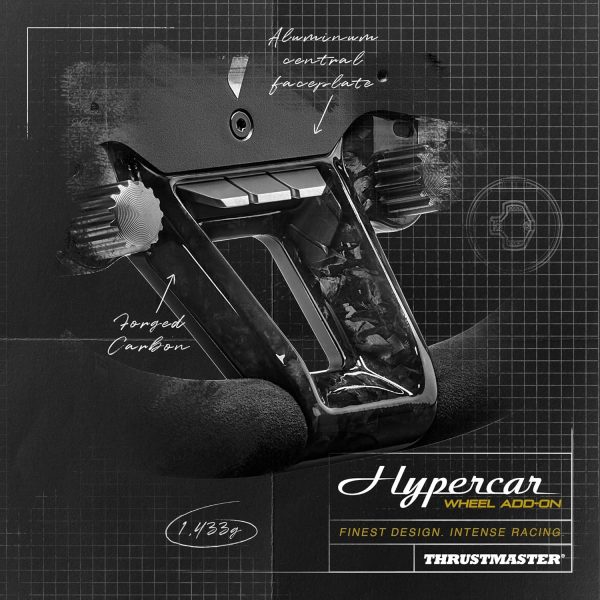⁦Thrustmaster Hyper Car Wheel Add-On, Ergonomic and wrapped with Leather and Alcantara, Works with Thrustmaster's T818 and T598 ecosystem bases - Compatible on PS5, PS4 and PC⁩ - الصورة ⁦6⁩