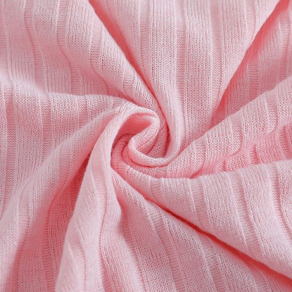 ⁦Xumplo Toddler Girl Long Sleeve Ruffle T-Shirt Children Crew Neck Ribbed Top Blouse Girls 2-Pack Tees Clothes⁩ - الصورة ⁦7⁩
