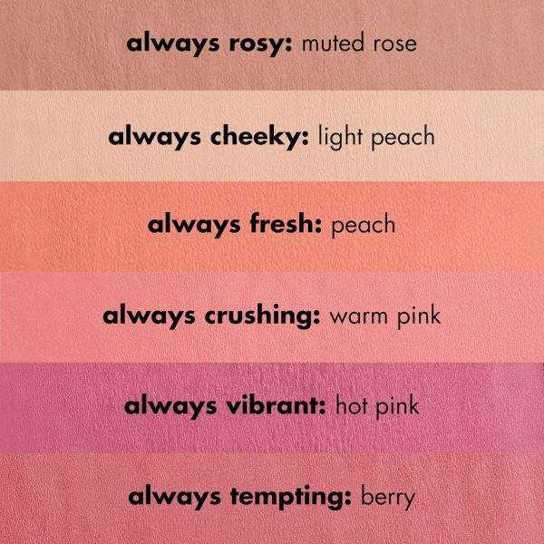⁦e.l.f. Primer-Infused Blush, Long-Wear, Matte, Bold, Lightweight, Blends Easily, Contours Cheeks, Always Rosy, All-Day Wear, 0.35 Oz⁩ - الصورة ⁦5⁩