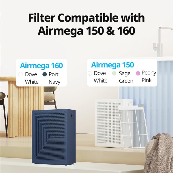 ⁦Coway Airmega 150 Air Purifier Replacement Filter Set, Green True HEPA and Active Carbon Filter, AP-1019C-FP⁩ - الصورة ⁦2⁩