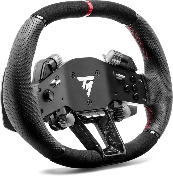 ⁦Thrustmaster Hyper Car Wheel Add-On, Ergonomic and wrapped with Leather and Alcantara, Works with Thrustmaster's T818 and T598 ecosystem bases - Compatible on PS5, PS4 and PC⁩ - الصورة ⁦3⁩