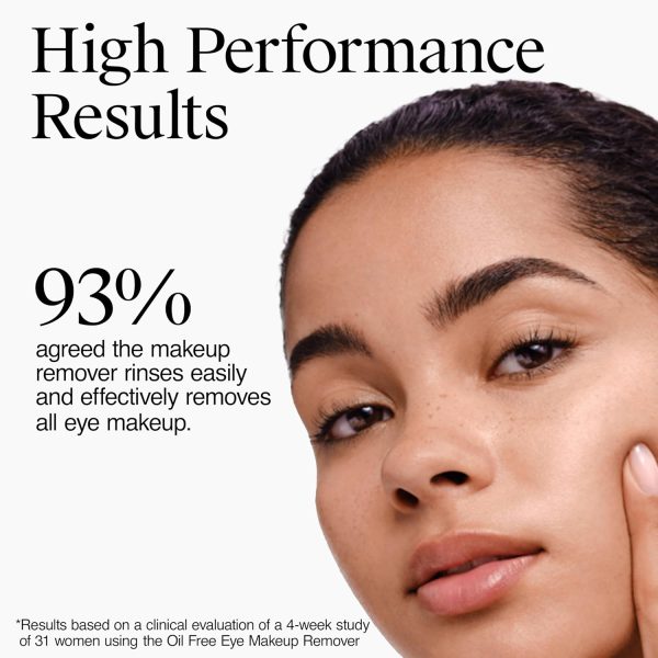 ⁦Neutrogena Gentle Oil-Free Eye Makeup Remover & Cleanser for Sensitive Eyes, Non-Greasy Makeup Remover, Waterproof Mascara Remover, Dermatologist & Ophthalmologist Tested, 5.5 fl. oz⁩ - الصورة ⁦3⁩