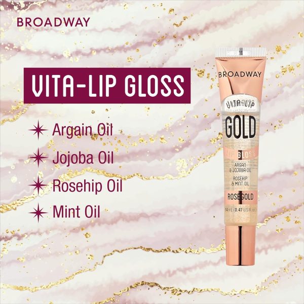 ⁦Ruby Kisses Broadway Vita-Lip Clear Lip Gloss (10 Pack), Ultra-Hydrating & Soothing Formula with Vitamins, High-Shine Non-Sticky Finish Lip Balm with Mint, Rosehip, Coconut, Mango, Argan, Honey, Shea⁩ - الصورة ⁦5⁩