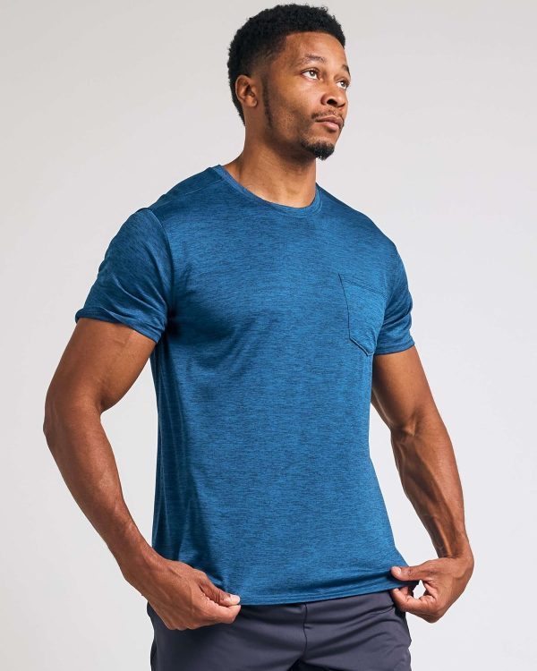 ⁦Big and Tall King Size Mens Quick Dry Dri Fit Active Wear Workout Running Training Athletic Performance Short Sleeve Crew Pocket T-Shirt Undershirt Essentials Top Tee ropa Hombre- Set 7, 4X⁩ - الصورة ⁦2⁩