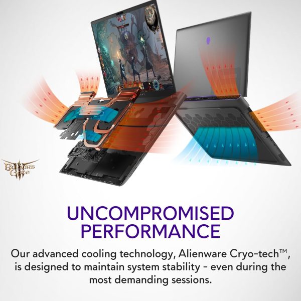 ⁦Alienware M18 R2 Gaming Laptop - 18 QHD+ 165Hz 3ms Display, Intel Core i9-14900HX, 32GB DDR5 RAM, 1TB SSD, NVIDIA GeForce RTX 4080 12GB GDDR6, Windows 11 Home, Onsite Service -⁩ - الصورة ⁦11⁩