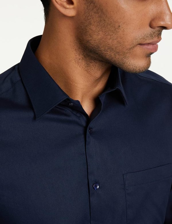 ⁦Diverse Men's Formal Shirt (8903905011992_Dvf01F2L01-126_40_Navy)⁩ - الصورة ⁦5⁩