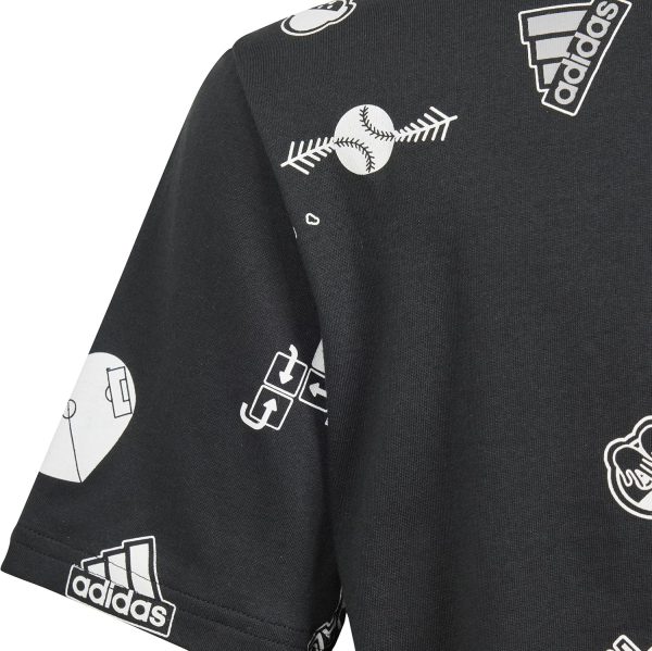 ⁦adidas Girl's Junior Brand Love Cropped T-Shirt⁩ - الصورة ⁦5⁩