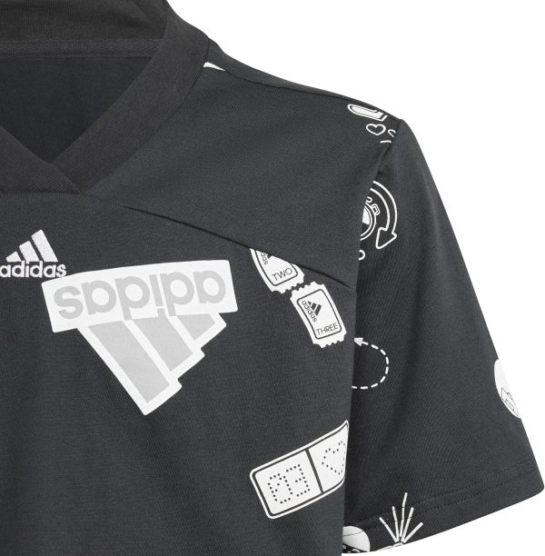 ⁦adidas Girl's Junior Brand Love Cropped T-Shirt⁩ - الصورة ⁦3⁩