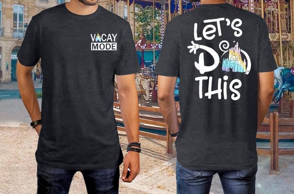 ⁦Magic Shirts for Family: Magical Castle Vacay Mode Couple Matching Tee Family Vacation Cruise Trip Short Sleeve Tops⁩ - الصورة ⁦4⁩