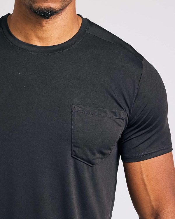 ⁦Big and Tall King Size Mens Quick Dry Dri Fit Active Wear Workout Running Training Athletic Performance Short Sleeve Crew Pocket T-Shirt Undershirt Essentials Top Tee ropa Hombre- Set 5, 3X⁩ - الصورة ⁦4⁩
