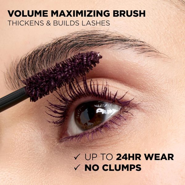 ⁦L’Oréal Paris L’Oreal Paris Original Voluminous Mascara, Building Mascara Volume and Length Formula, Washable, Deep Violet, 0.26 Fl Oz., 1 Count⁩ - الصورة ⁦5⁩