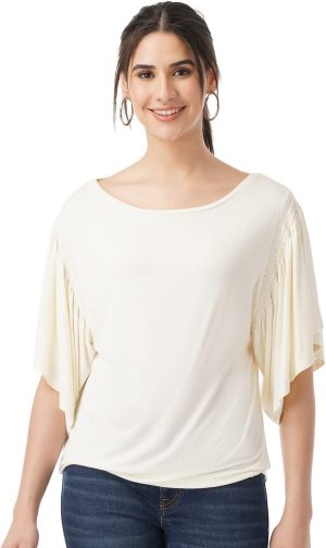 FYLTR Women's Solid Regular Fit Blouse (FYLSS23WKT-009)