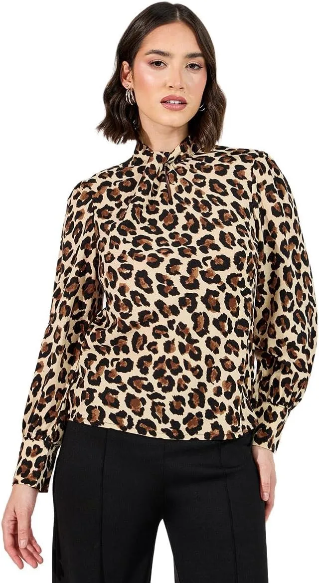 Styli Women All Over Print Long Sleeves High Neck Regular jpg