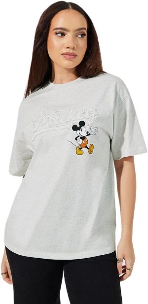 Styli Womene Mickey Mouse Graphic Print Oversized T-Shirt