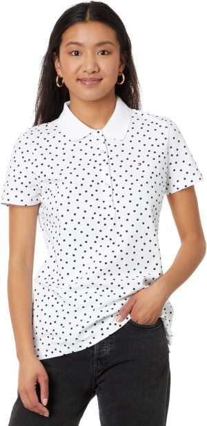 Tommy Hilfiger womens Tommy Hilfiger Women's 5 Button Polo Tee T-Shirt