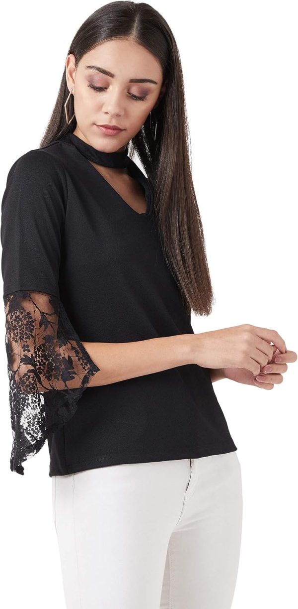 ⁦Miss Olive Women's Solid Relaxed Shirt⁩ - الصورة ⁦3⁩