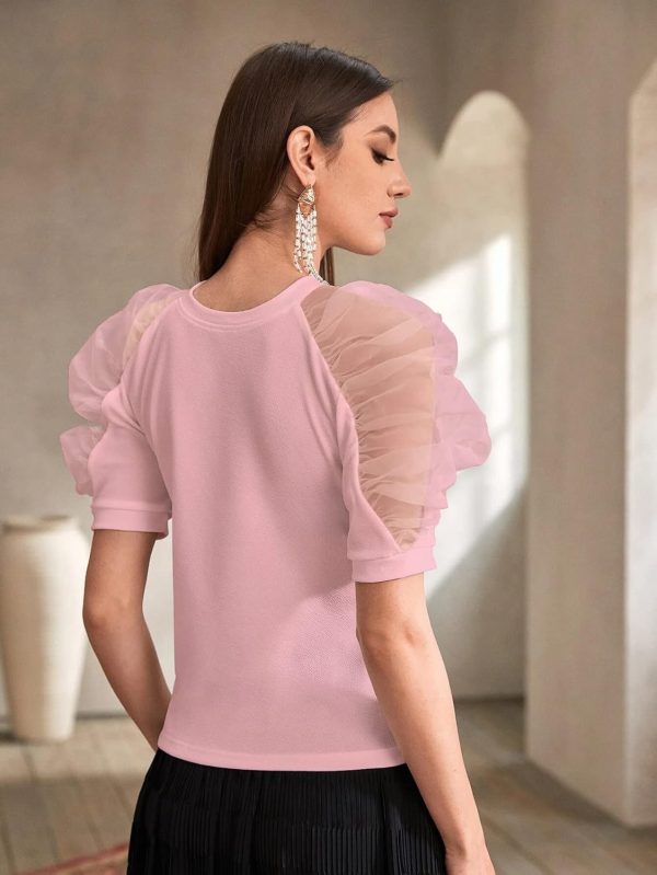 ⁦Shasmi Casual Round Neck Sort Sleeves Western Stylish Women's Tops/Tops for Girls⁩ - الصورة ⁦3⁩