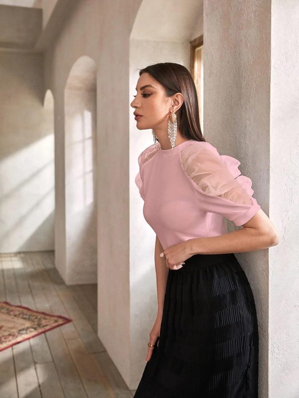 ⁦Shasmi Casual Round Neck Sort Sleeves Western Stylish Women's Tops/Tops for Girls⁩ - الصورة ⁦5⁩