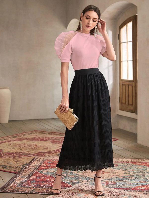 ⁦Shasmi Casual Round Neck Sort Sleeves Western Stylish Women's Tops/Tops for Girls⁩ - الصورة ⁦6⁩
