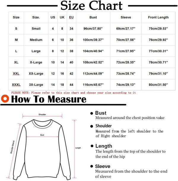 ⁦Tunic Tops for Women Loose Fit Dressy Crew Neck Blouses Tie Dye Print Fall Long Sleeve Shirts to Wear with Leggings⁩ - الصورة ⁦6⁩