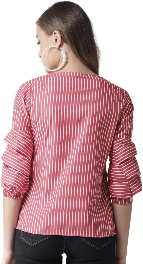 ⁦Krave Women's Striped Regular Top⁩ - الصورة ⁦4⁩