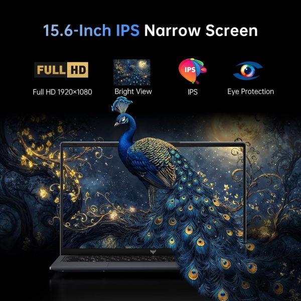 ⁦KAIGERR Laptop Intel N97 15.6-in 16GB DDR4 512GB SSD Windows Laptops Notebook-Computers, Numeric Keypad Win-11 Pro WiFi 5 HDMI Type-C USB 3.2 Webcam 3.5mm Audio Student Laptops⁩ - الصورة ⁦3⁩