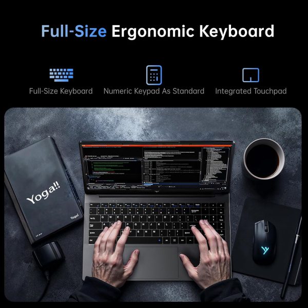⁦KAIGERR Laptop Intel N97 15.6-in 16GB DDR4 512GB SSD Windows Laptops Notebook-Computers, Numeric Keypad Win-11 Pro WiFi 5 HDMI Type-C USB 3.2 Webcam 3.5mm Audio Student Laptops⁩ - الصورة ⁦9⁩