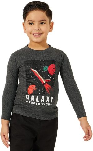 Styli Boys Graphic Print Round Neck T-Shirt