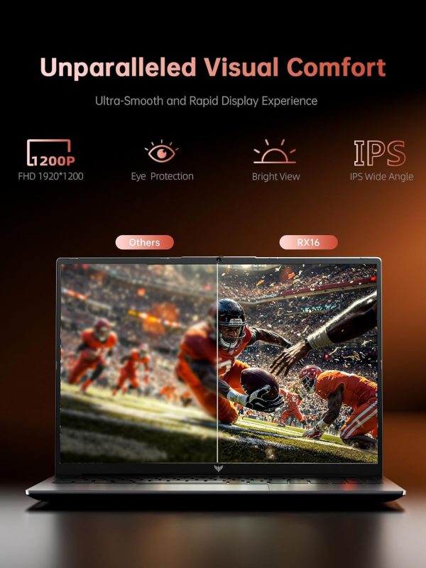 ⁦ACEMAGIC AMD Laptop Computer,16 Inch FHD Display Laptop with AMD Ryzen 7 6800H Processor up to 4.7GHz,16GB Ram DDR5 4800MHz 512GB SSD Notebook with Backlit Keyboard⁩ - الصورة ⁦7⁩