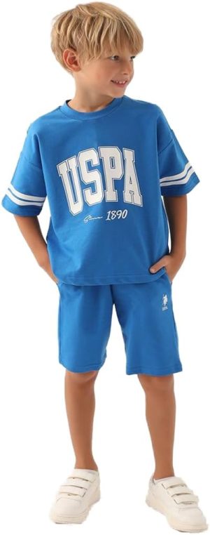 U.S. POLO ASSN. Boys Cobalt Bermuda Set