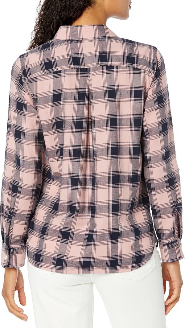 ⁦Tommy Hilfiger womens Tommy Hilfiger Women's Popover Stripe Shirt Blouse⁩ - الصورة ⁦2⁩