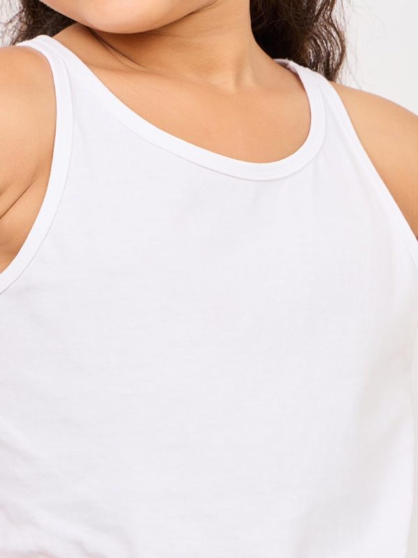 ⁦Styli Girls Solid Binding Vest⁩ - الصورة ⁦4⁩