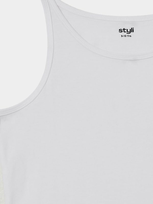⁦Styli Girls Solid Binding Vest⁩ - الصورة ⁦8⁩