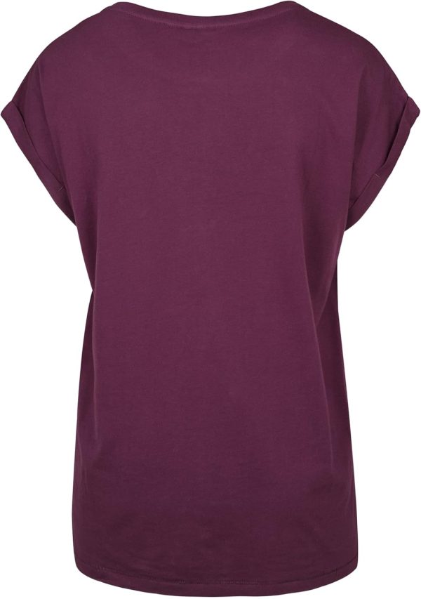 ⁦Urban Classics Womens Ladies Extended Shoulder Tee Basic T-Shirt with Capsleeves, Shortsleeve T-Shirt Top with Crew Neck (pack of 1)⁩ - الصورة ⁦6⁩