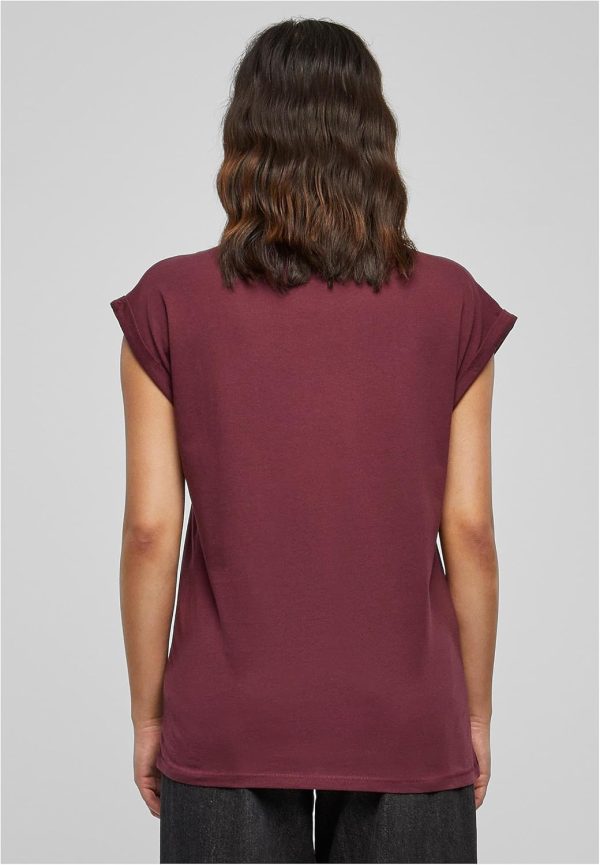 ⁦Urban Classics Womens Ladies Extended Shoulder Tee Basic T-Shirt with Capsleeves, Shortsleeve T-Shirt Top with Crew Neck (pack of 1)⁩ - الصورة ⁦8⁩