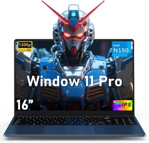 NIAKUN 16 Inch Laptop Computer, Gaming Laptop 2025, 16GB RAM 512GB SSD, N150 Processor(Up to 3.6GHz), FHD 1920 * 1200, 180° Open, Backlit, BT4 WIFI5, Win 11 Pro, 6000mAh/46.2Wh, Gold