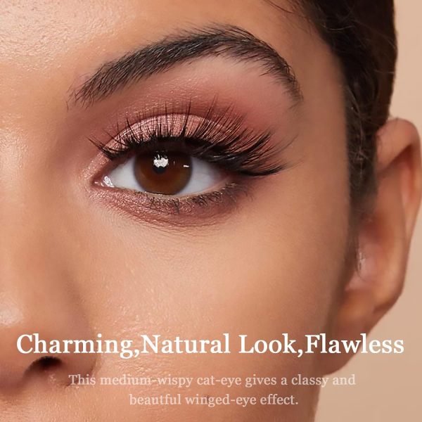 ⁦7C SevenCrown 3D Magnetic Eyelashes -10 Pairs High Volume Magnetic Lashes Natural Looking with 4 Tubes of Magnetic Eyeliner - Lightweight,Long Lasting,Reusable Faux Mink Lashes Easy to Apply⁩ - الصورة ⁦4⁩