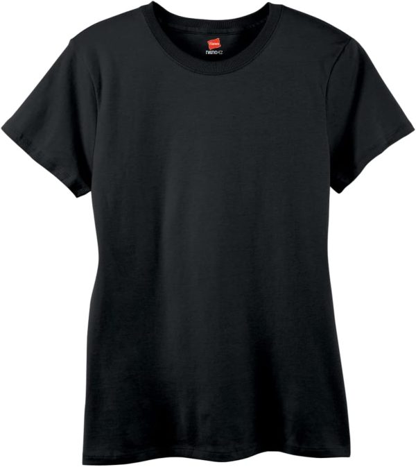 ⁦Hanes Women's Perfect-T Short Sleeve Cotton Crewneck T-Shirt⁩ - الصورة ⁦4⁩