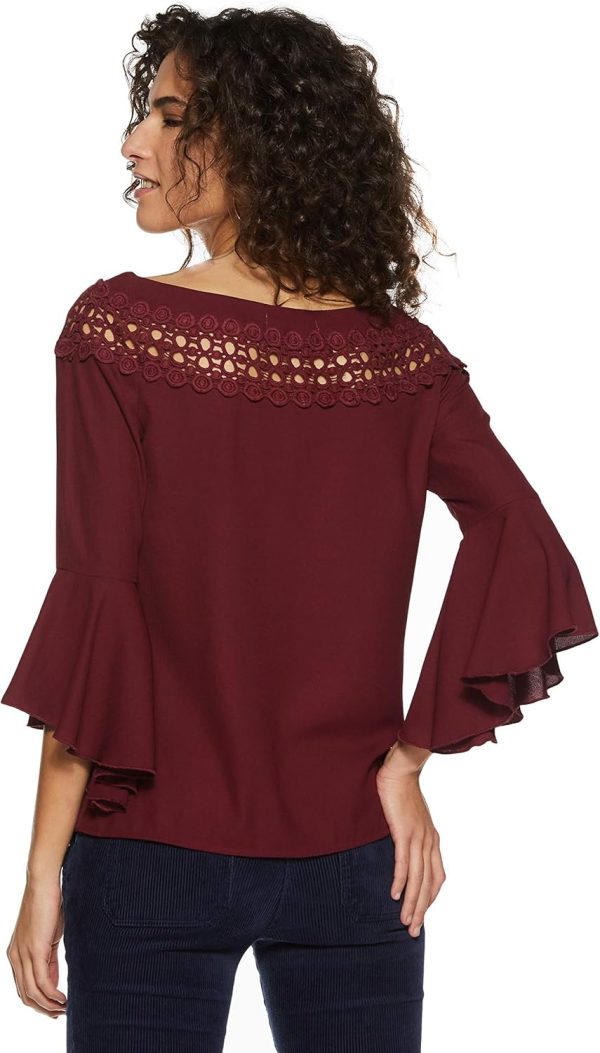 ⁦Krave Women's Solid Regular Top⁩ - الصورة ⁦2⁩
