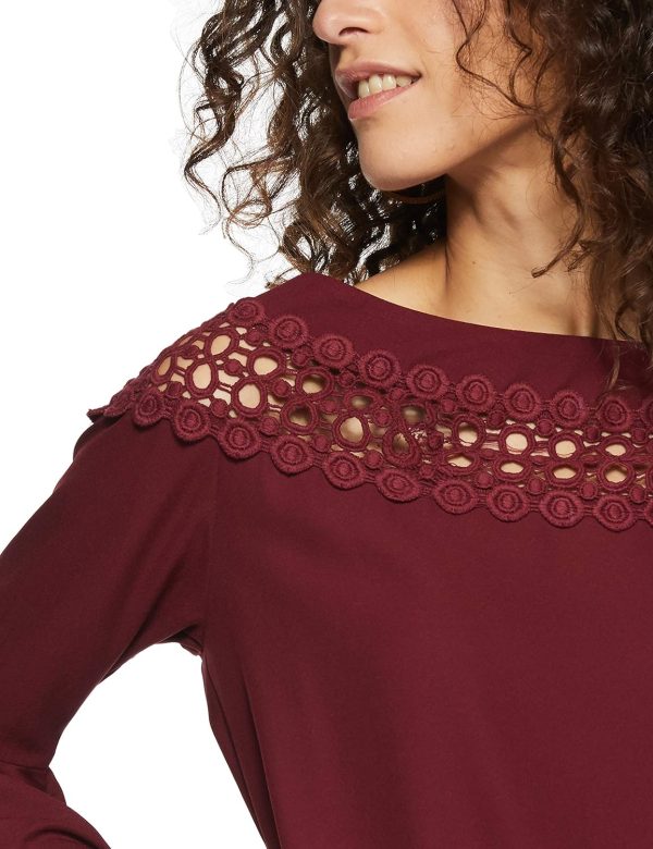 ⁦Krave Women's Solid Regular Top⁩ - الصورة ⁦4⁩