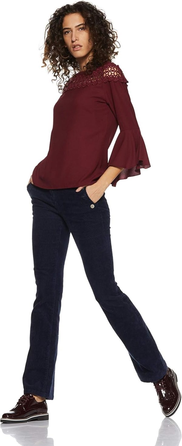 ⁦Krave Women's Solid Regular Top⁩ - الصورة ⁦5⁩