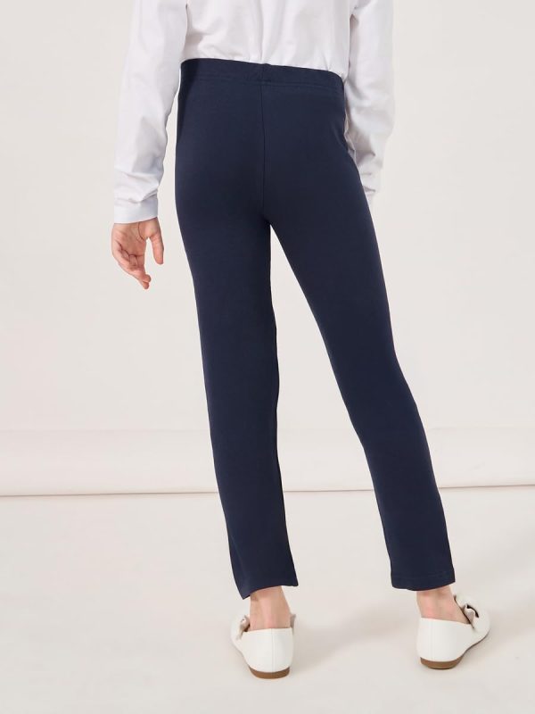 ⁦Styli Girls Solid Elastic Waistband Leggings⁩ - الصورة ⁦5⁩