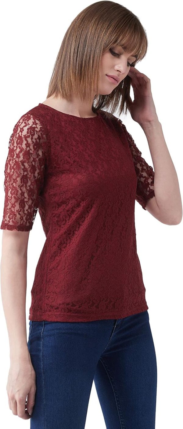 ⁦Miss Olive Women's Paisley Regular Shirt⁩ - الصورة ⁦7⁩