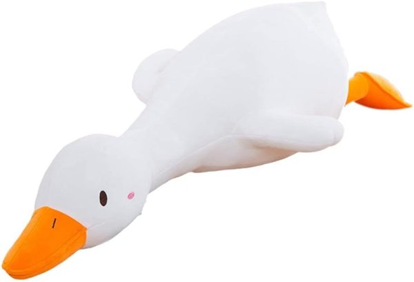 TERRIFI 25.6 Inches Duck Plush Toy, Stuffed Animal Throw Plushie Doll, Super Soft Hugging Pillow for Every Age, White