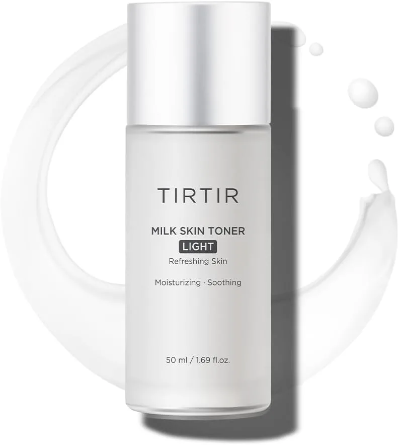 TIRTIR Milk Skin Toner Light |4% Niacinamide Instant Moisturisation, Pore Firming, Acne Prone Vegan Tonic for Sensitive and Oily Skin Acne Friendly, Pantenol, Allantoin, Vitamin B, 50 ml
