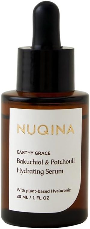 Nuqina Bakuchiol & Patchouli Hydrating Serum | 100% Natural |Intense Hydration | Light Weight | For male and female | All skin types | 30ml