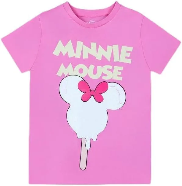 Disney Girls Disney Minnie Mouse Kids Girls Short Sleeves T-Shirt Western (pack of 1)