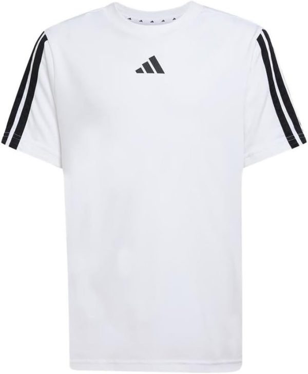 ⁦adidas Boys Train Essentials 3-Stripes T-Shirt Kids T-Shirt⁩ - الصورة ⁦2⁩